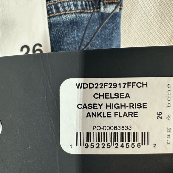 Rag & Bone Casey High Rise Ankle Comfort Stretch Flare Jeans Chelsea Size 26 - Picture 5 of 12